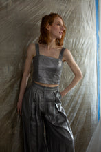 Load image into Gallery viewer, LINEN TOP - Silver
